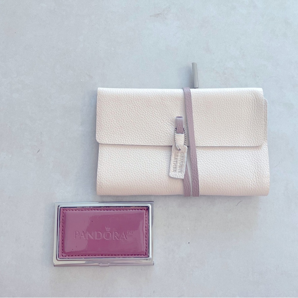 Pandora NEW limited edition leather notebook & business card holder.